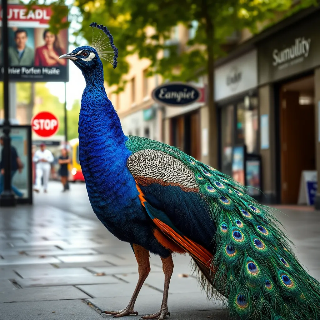 Surrey Street Welcomes Mystery Peacock Pete