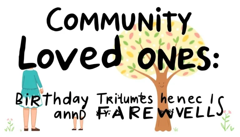COMMUNITY REMEMBERS LOVED ONES: BIRTHDAY TRIBUTES AND FAREWELLS