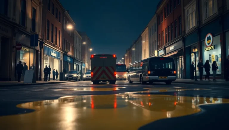 GUILDFORD HIGH STREET REOPENED AFTER MAJOR COOKING OIL SPILL