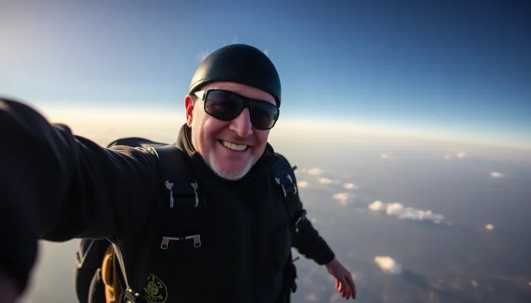 CRANLEIGH DAREDEVIL ALAN STILL, 91, COMPLETES CHARITY SKYDIVE