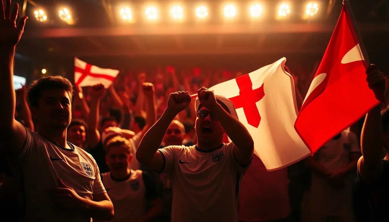 SOUTH EAST FOOTBALL FANS CELEBRATE DRAMATIC ENGLAND WORLD CUP VICTORY