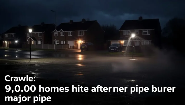 CRAWLEY WATER CRISIS: 9,000 HOMES HIT AFTER MAJOR PIPE BURST