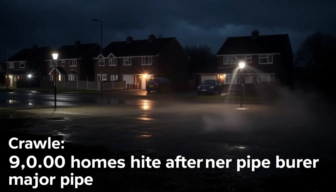 CRAWLEY WATER CRISIS: 9,000 HOMES HIT AFTER MAJOR PIPE BURST