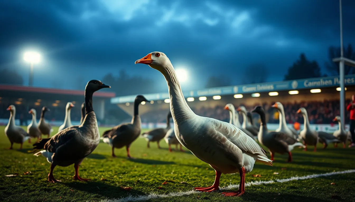 GOOSE INVADES BURGESS HILL FC MATCH IN CHAOTIC TUESDAY EVENING