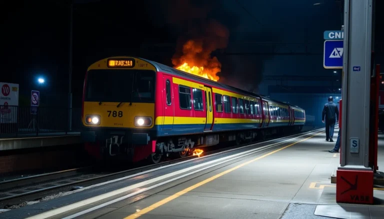 SURREY TRAIN CHAOS: WOKING-WEST BYFLEET LINE HIT BY LINESIDE FIRE