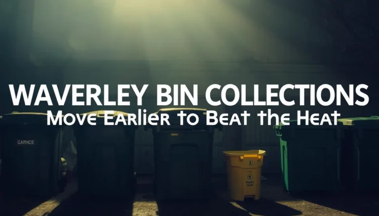 WAVERLEY BIN COLLECTIONS MOVE EARLIER TO BEAT THE HEAT