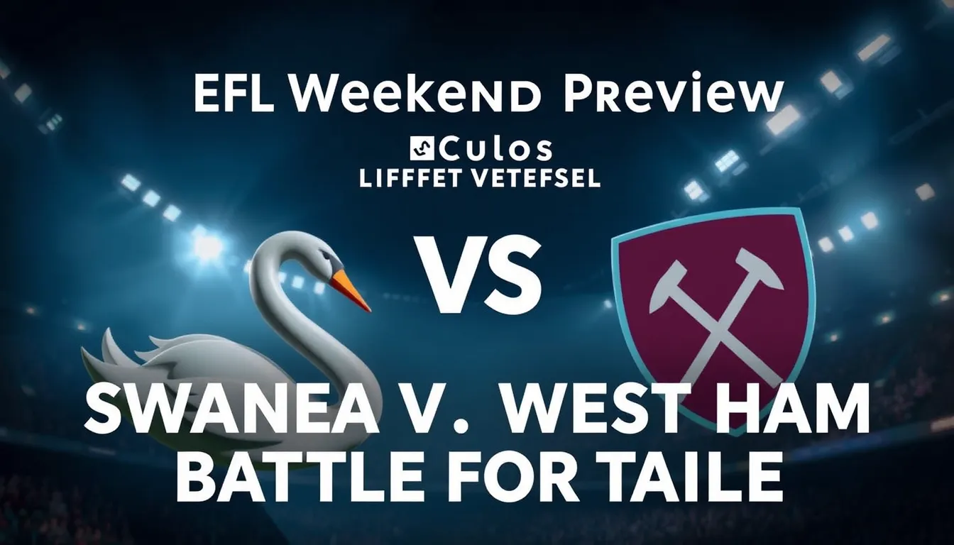 EFL WEEKEND PREVIEW: SWANSEA VS WEST HAM BATTLE FOR TITLE