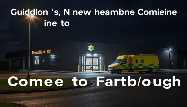 GUILDFORD'S NEW AMBULANCE HUB COMING TO FARNBOROUGH